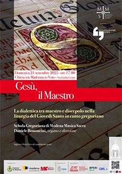 Ges&ugrave;, il Maestro