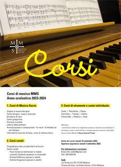 Corsi di musica MMS Anno scolastico 2023-2024