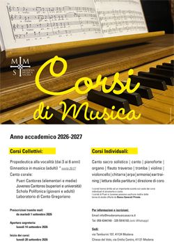 Corsi di musica MMS | Anno accademico 2026-2027